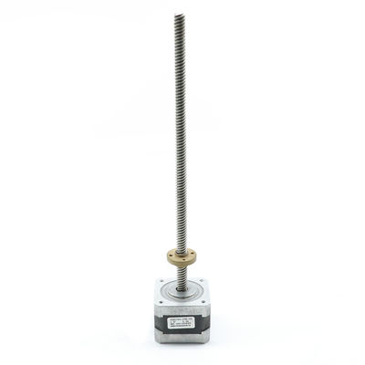 ซื้อ Nema17 Tr8x8 300mm Linear Stepper Motor พร้อมสกรู Shaft 42BYGH 6 Leads 3.2 Kgcm online manufacture